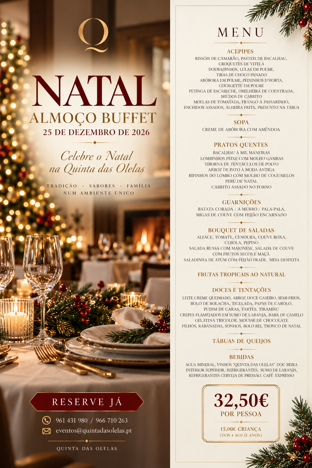 Natal – Almoço Buffet