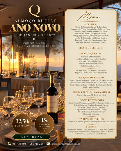 Ano Novo – Almoço Buffet